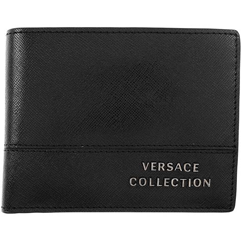 versace collection saffiano|Versace Collection Foldover Saffiano Leather Wallet on SALE.